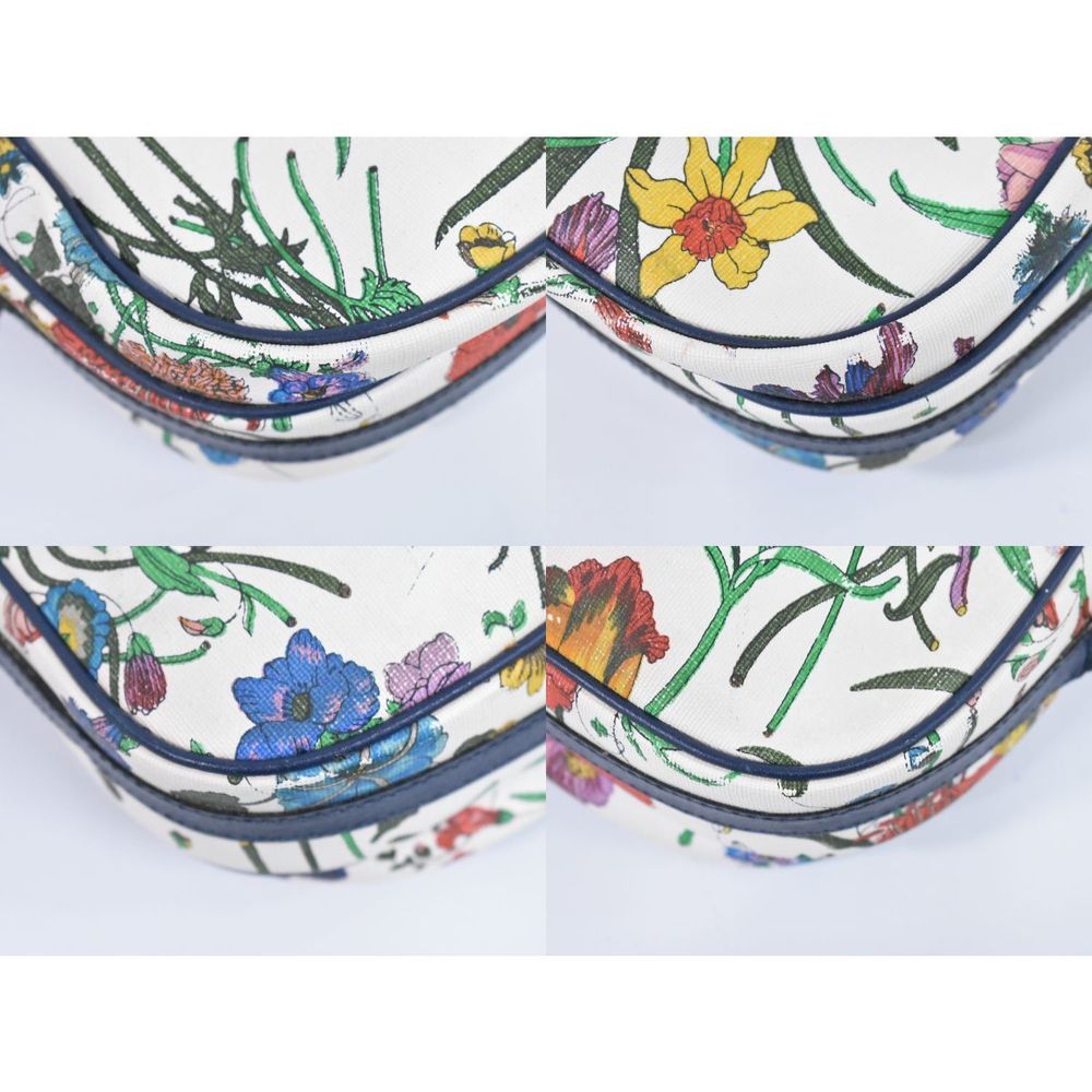 Gucci Multicolor Flora White Bag Navy Shoulder - Picture 7 of 9